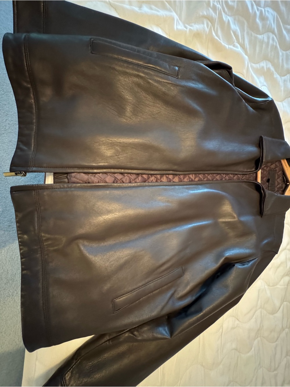 Brandini LT mens brown leather jacket
